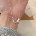 wholesale S925 Sterling Silver Korean Version Chiheng Broken Silver Necklace for Women, Small and Minimalist, Luxuriously Exquisite, Versatile Trendy Collarbone Chain-0-5