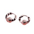wholesale 925 Silver Tide Xiao Bai B Black Striped Circle Earrings Women Korean Trend Letter Hoop Drop Earrings-0-4