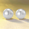 wholesale S925 Sterling Silver New 16mm Natural Freshwater Pearl Ear Studs Fashion Minimalist European Style-0-0