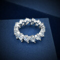 wholesale S925 Sterling Silver 25-Point Pear-Shaped White 4*6 High-Carbon Diamond Full-Drill Ring for Women, Size 5-9 Available-0-0