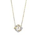 wholesale S925 silver two-tone entwined serpent compass vintage-style zodiac year color-blocking statement necklace-0-4