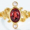 wholesale S925 sterling silver new stylish retro royal crown ring original design red garnet ring wholesale-0-2