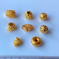 wholesale S925 silver gold-plated pi xiu spacer beads DIY bracelet necklace accessories lucky charm handmade knotting cord jewelry pure silver fan-shaped-6# one