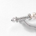 wholesale S925 Sterling Silver Japanese and Korean New Light Luxury Vintage Freshwater Pearl Brooch Pendant, Niche High-End Accessory Wholesale-0-3