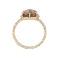 wholesale S925 silver with 14k gold plating tea quartz cat ring, spring Japanese-style cute-0-4