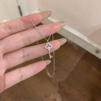 wholesale S925 Sterling Silver Mini Key Pendant Necklace, Small and Exquisite Design, Magic Key Necklace for Women, Sweet Collarbone Chain-Platinum 925 silver