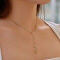 wholesale S925 Sterling Silver Cross-Border Japanese and Korean Women's Small Snake Pendant Necklace, Minimalist and Luxurious with Extendable Chain Design-0-2