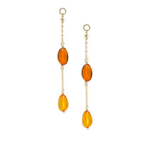 wholesale S925 Sterling Silver Pure Handmade Earrings with Natural Crystal Tassel Universal Pendant for DIY Jewelry Matching-Natural Amethyst Earring (Single)  925 Silver