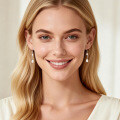 Sterling Silver Vintage Elegant Women's Pearl Earrings with French Luxury Tassels-0-1