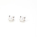 wholesale S925 metal new Korean style fresh and sweet minimalist freshwater pearl earrings for women, small and exquisite fashionable ear accessories wholesale-0-4