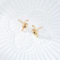 wholesale new S925 sterling silver electroplated 14K gold magic wand-shaped small earring jewelry wholesale-0-3
