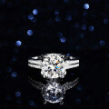 S925 Silver Classic Bull Head Ring with 3ct Moissanite-0-0