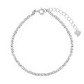wholesale S925 Sterling Silver 710 Flash Crystal Crushed Silver Bracelet for Women, Minimalist, Indie Style, Ins, Simple, Elegant, Bright Silver Chain-0-5