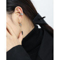 wholesale S925 Sterling Silver 618 Korean Version Ins Small Design Sense Minimalist Versatile Irregular Textured Ear Clip for Women Without Ear Piercings-0-3