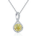 S925 Silver Moissanite Infinity Pendant Necklace-0-8