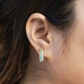 wholesale S925 Silver Geometric Iridescent Synthetic Opal Exquisite Earrings, Light Luxury INS Niche High-End-0-4