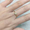 wholesale S925 Sterling Silver Autumn and Winter New Snowflake Ring Set with Moissanite in Golden Dawn Series Unisex Small Ring Forest Style-0-3