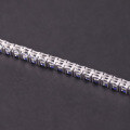 wholesale S925 Sterling Silver 3/4mm Tennis Bracelet Lab-Grown Gemstone Women's Gift Cross-Border-0-1