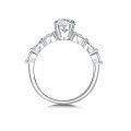 wholesale 18K Gold, Platinum, and Gold Small-Scale Design Engagement Ring with 12 Carat Lab-Grown Diamond, New Style-0-2