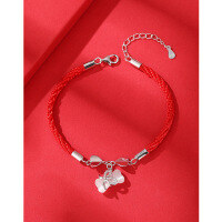 wholesale 925 Sterling Silver Bow Cat Eye Stone Bracelet for Women, Handwoven Couple Rope Bracelet, Unique Birthday Gift for Her-Cat's Eye Bracelet 925 Silver