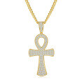 wholesale S925 Sterling Silver Cross Pendant with Moissanite Hip-Hop Diamond Necklace for Men and Women-0-1