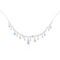 wholesale S925 silver designer-style high-end gemstone necklace with floral-inspired design and natural topaz-0-0