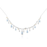wholesale S925 silver designer-style high-end gemstone necklace with floral-inspired design and natural topaz-Natural garnet pendant (with silver chain)