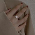 wholesale S925 Sterling Silver Mother of Pearl Shell Women's Ring, Fashionable Minimalist Advanced Niche Design Birthday Gift for Her-0-2