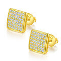 wholesale S925 Silver Plated Small Incense Style Full Diamond Stud Earrings with Moissanite, Unisex Fashion European and American Cross-Border Fine Workmanship-0-4