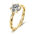 wholesale 9/10/14/18K White Gold/Rose Gold/Yellow Gold 1-Carat Moissanite Vine Ring, No Fading, Full Body Wedding Ring-0-1