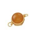 wholesale Gold-plated S925 Silver Natural Beeswax Double-Ear Back Cloud Gau Box Bracelet String Accessory DIY Jewelry Component Ancient Gold Technique-0-4