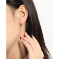 wholesale S925 Sterling Silver 113 Korean Version Ins Small and Minimalist Design Versatile Geometric Circle Texture Ear Clips for Women-0-2