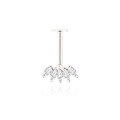 wholesale S925 Sterling Silver Classic Marquise Zircon Flat Head Threaded Ear Cartilage Stud,-0-6