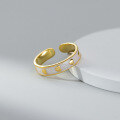 wholesale S925 Sterling Silver Drip Glue Heart Ring, Ins-style Sweet Design, Elegant Women's Jewelry R01563-0-0