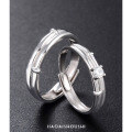wholesale 925 Sterling Silver Couple Rings Pair Men Women Matching Bands Index Finger Rings Korean Style Fashion Jewelry-0-0
