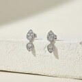 wholesale S925 Sterling Silver Korean Japanese Light Luxury Pear-Shaped Zircon Drop Earrings for Women, Elegant and Versatile Design-0-1