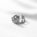 wholesale S925 Sterling Silver Ferris Wheel Castle Open Ring Vintage Silver Unique Creative Fashion Jewelry for Women J9113-0-4