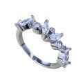wholesale S925 Sterling Silver Irregular Zirconia Row Ring, High-End Party Fashion Ring for Women, Live Streaming Xiaohongshu-0-4