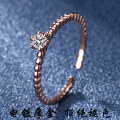 wholesale Moissanite open ring for women, petite and slim design, stylish and minimalist, elegant for OL and commuting, trendy and Instagram-worthy stackable ring-0-0