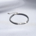 wholesale S925 Silver Korean Minimalist Unisex Moebius Couple Bracelet Trendy Personalized Accessory-0-1
