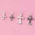 wholesale S925 Sterling Silver Vintage Gothic Cross Pendant, Fashionable Unisex Curb Chain Necklace-0-0