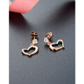 wholesale 925 Sterling Silver Heart Earrings for Women, Minimalist Small Luxury Designer New Stud Earrings, Elegant Drop Dangle Ear Accessories-0-1