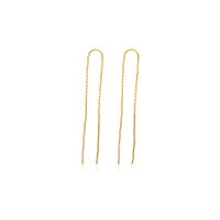 wholesale 925 Sterling Silver Cold And Chic Tassel Chain Earring For Women,。-E3109-Gold 925 Silver