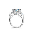S925 Silver 8-Carat Oval Moissanite Ring with Luxurious Setting-0-0