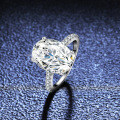 S925 Silver 7-Carat Oval Moissanite Ring for Women-0-2