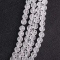wholesale Metal material white crystal frosted six-word mantra loose beads DIY handmade beading material accessory beads for bracelets Buddhist beads-0-1