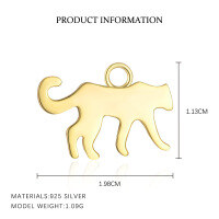 wholesale S925 Sterling Silver Creative Animal Earrings For Women, Fashionable Cross-border Versatile European And American Pendant Drop Earrings With Unique Design-A4121-Gold/Single Pendant 925 Silver