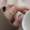 wholesale S925 Sterling Silver Maker's Minimalist Wheat Ear Full Grain Plain Ring, High-End Niche Versatile Ring for Women's Birthday Gift-0-3