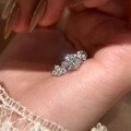 S925 Silver Plated White Gold Moissanite Wedding Ring-0-0