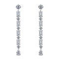 wholesale Sterling Silver New High-Carbon Diamond Fringe Teardrop Earrings for Women Fashion Long Drop Ear Studs-0-4